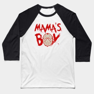 Friday The 13th Jason Vorhees Mama's Boy Baseball T-Shirt